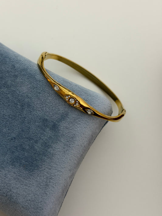 Nazar Hinged Bangle Bracelet