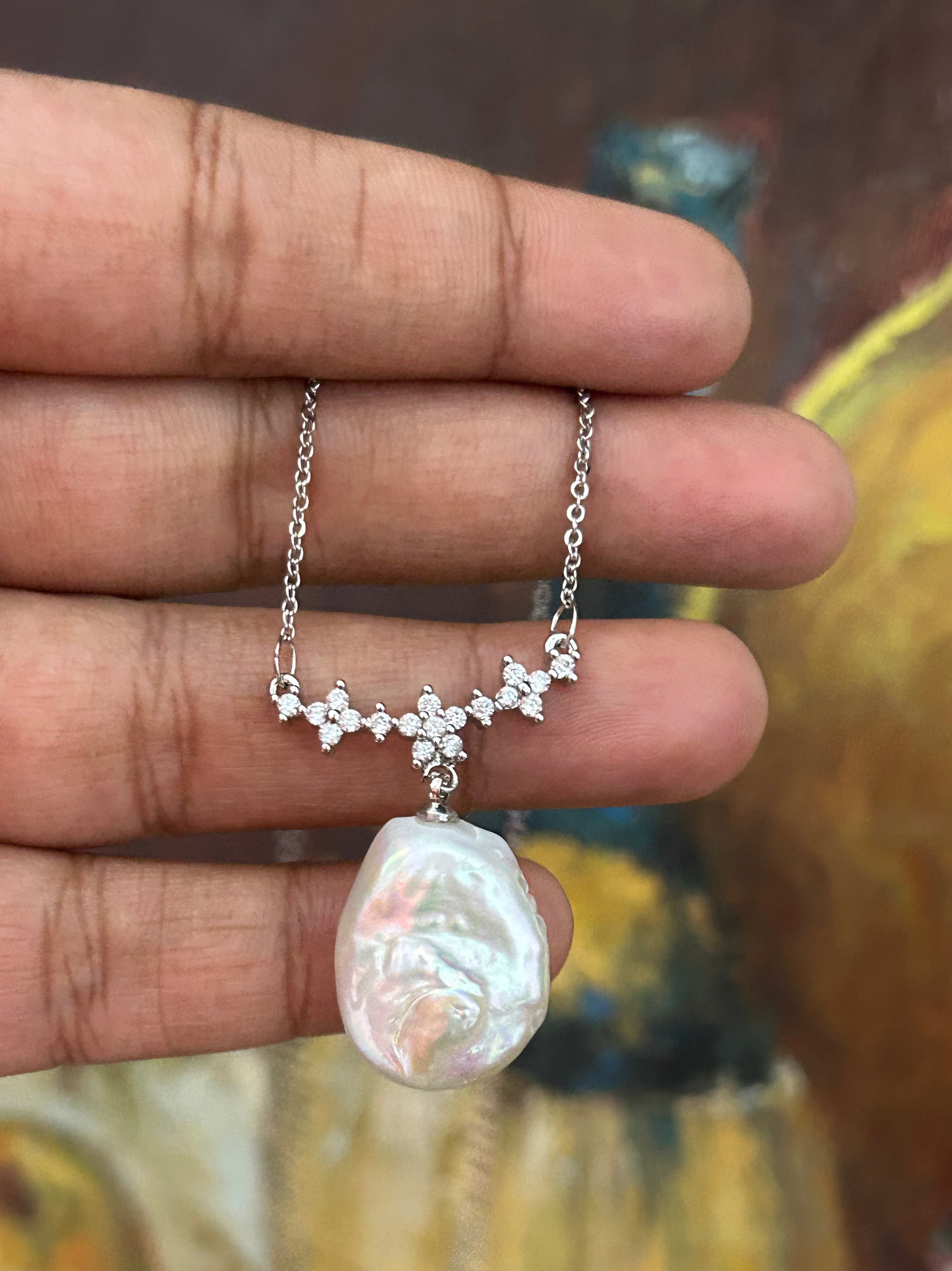Ophelia Pearl Pendant Necklace