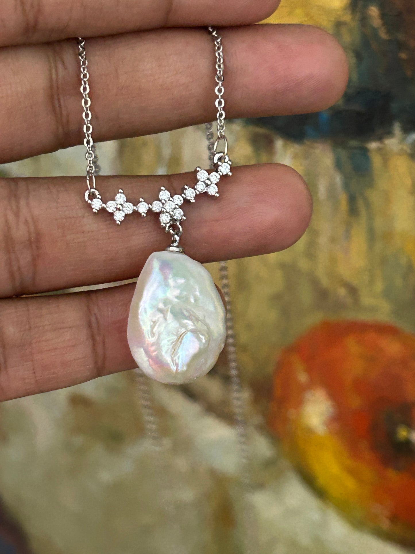 Ophelia Pearl Pendant Necklace