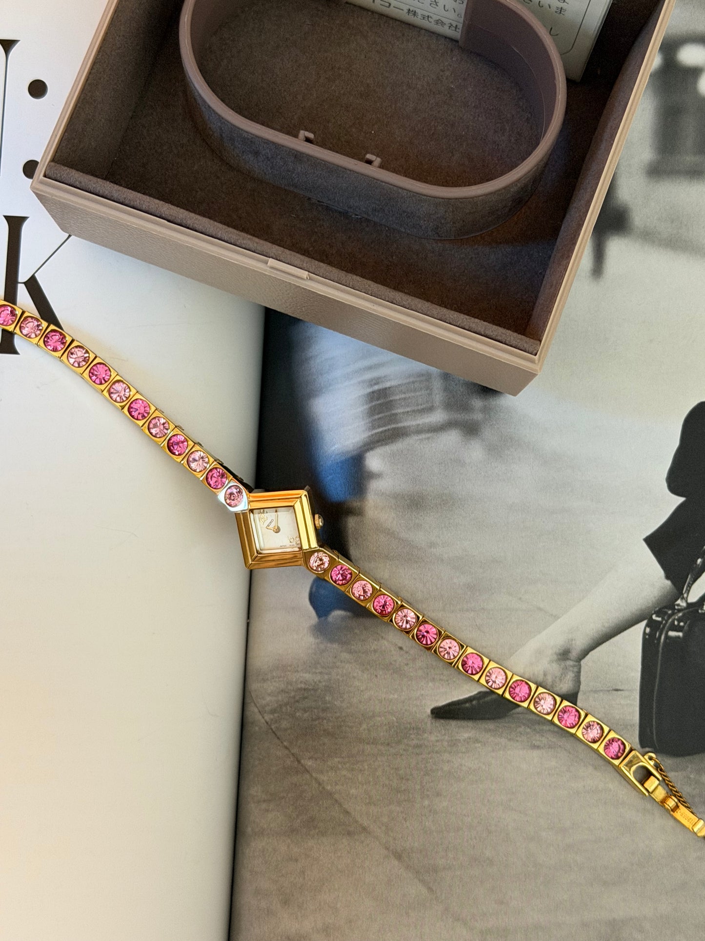Super Rare Vintage Seiko Karat Swarovski Crystal Watch