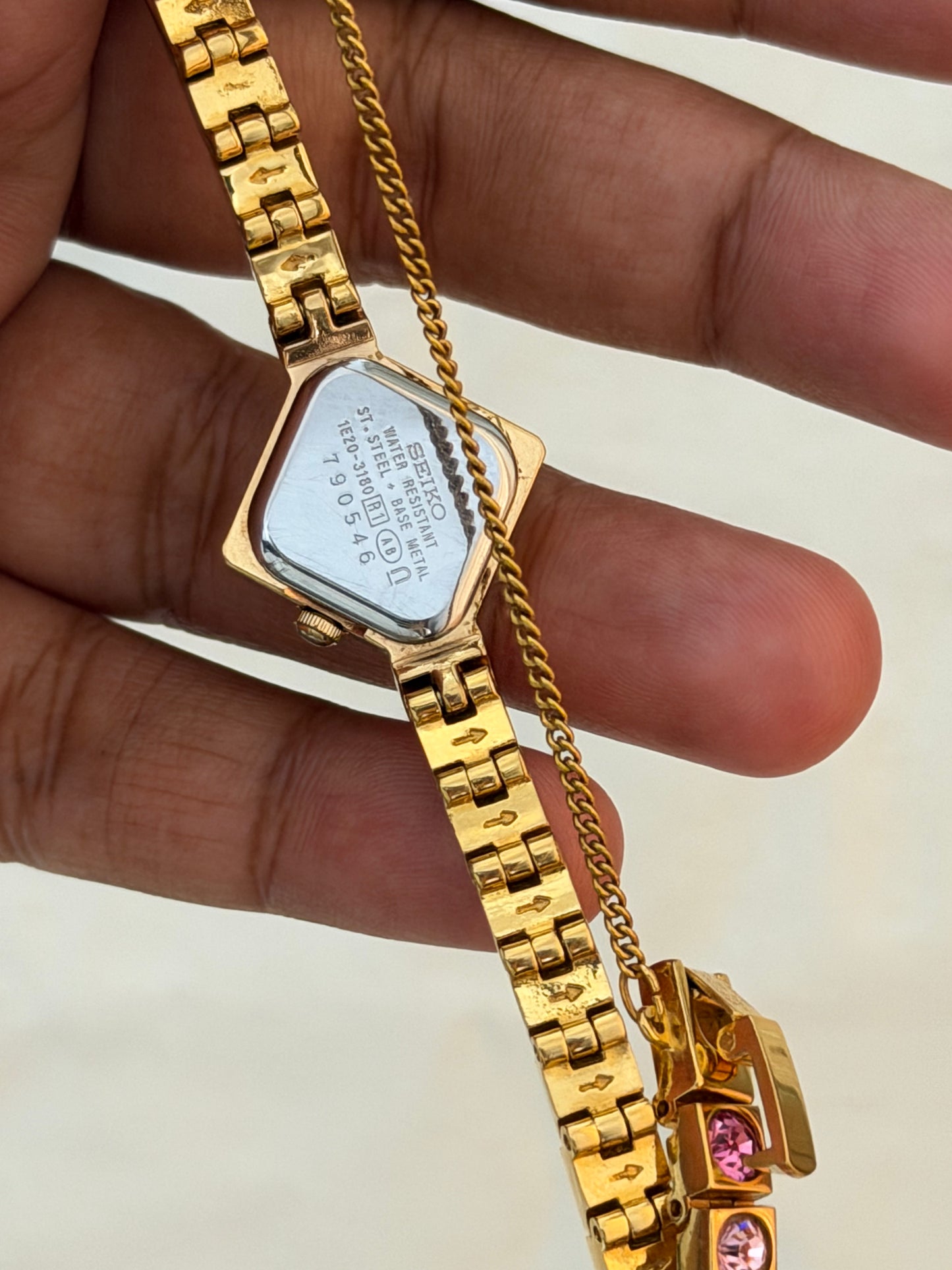 Super Rare Vintage Seiko Karat Swarovski Crystal Watch
