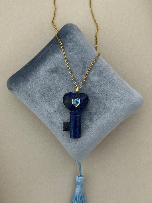 Lapis Lazuli Midnight Key Necklace