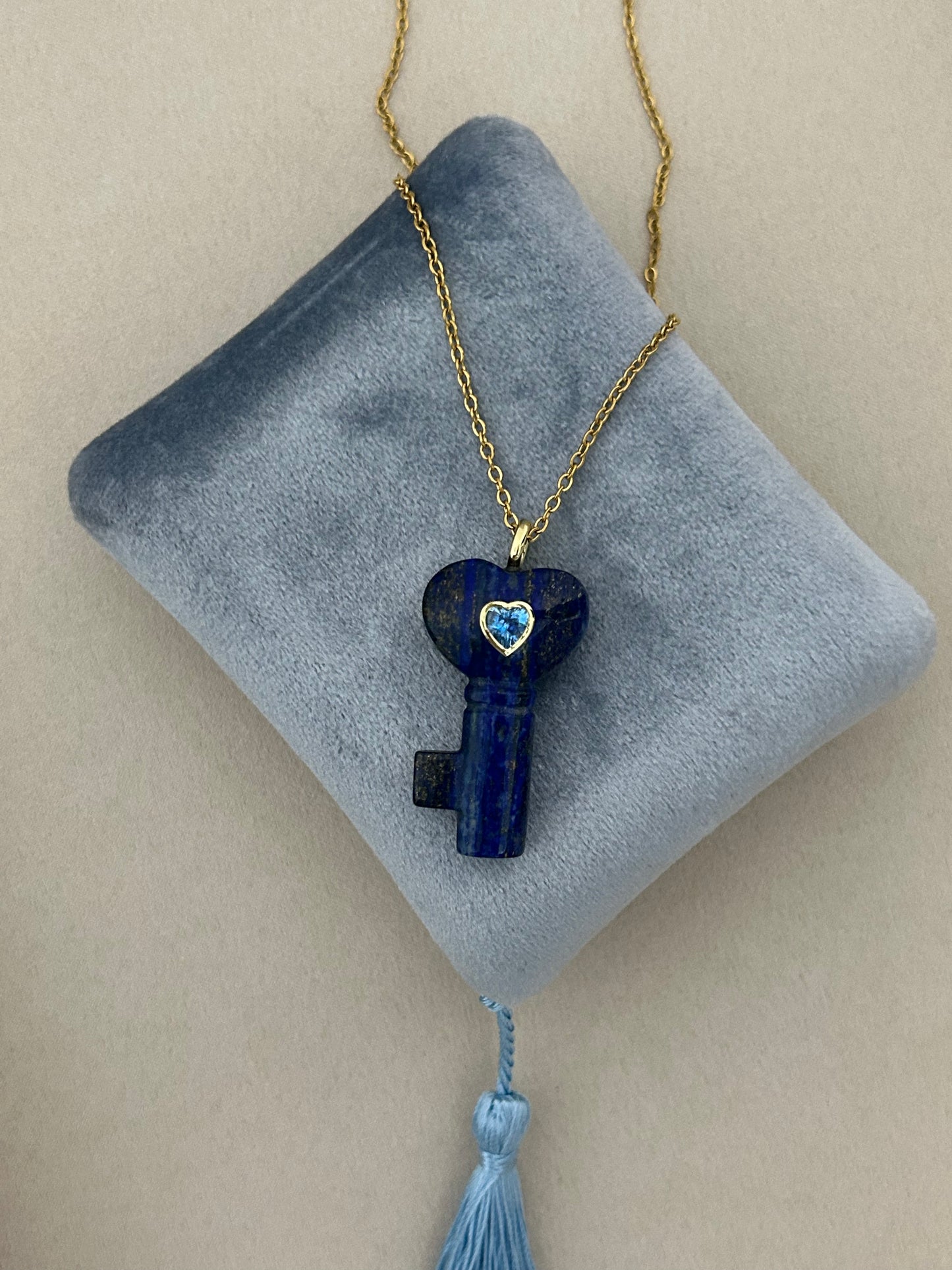 Lapis Lazuli Midnight Key Necklace
