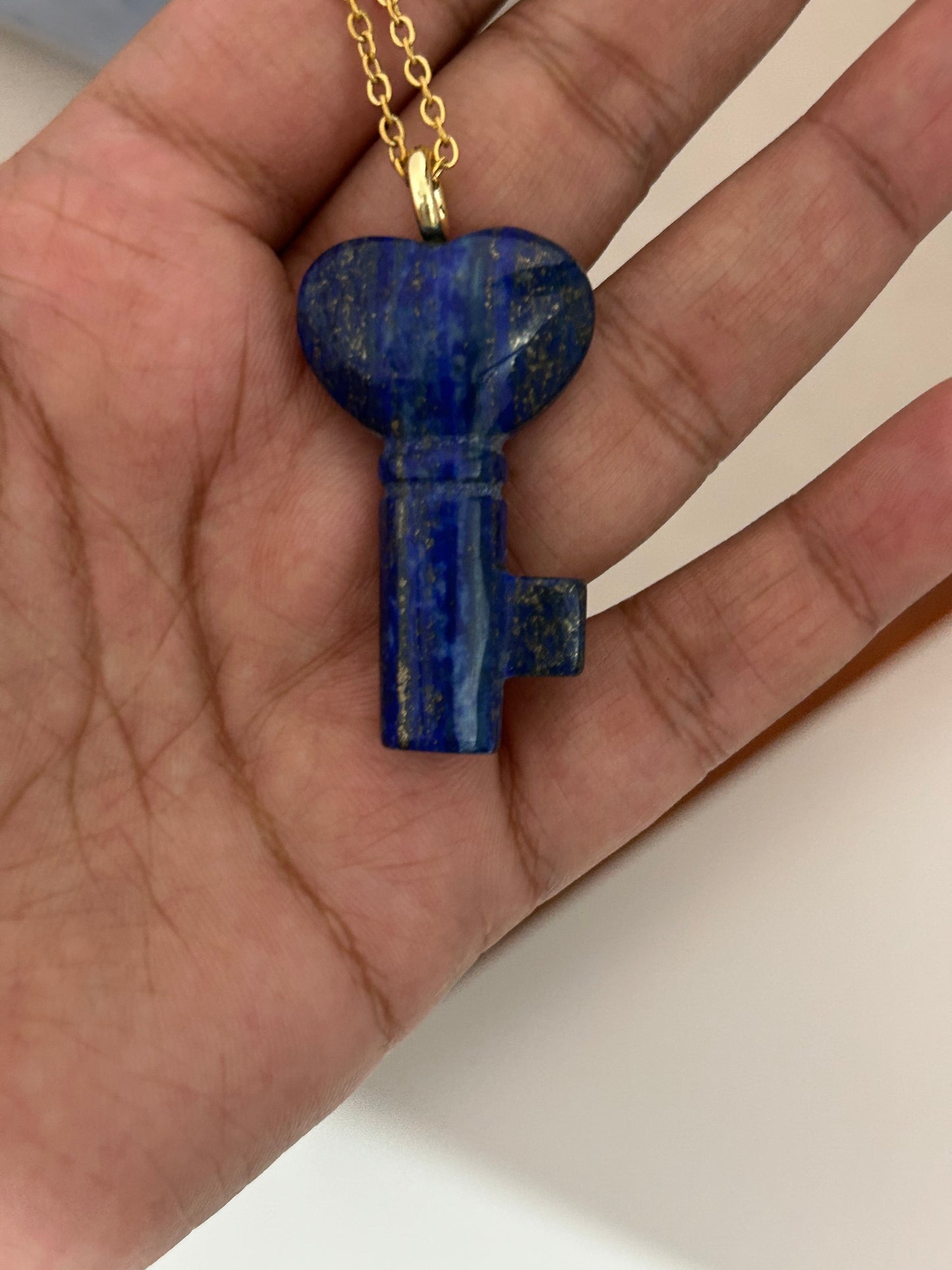 Lapis Lazuli Midnight Key Necklace