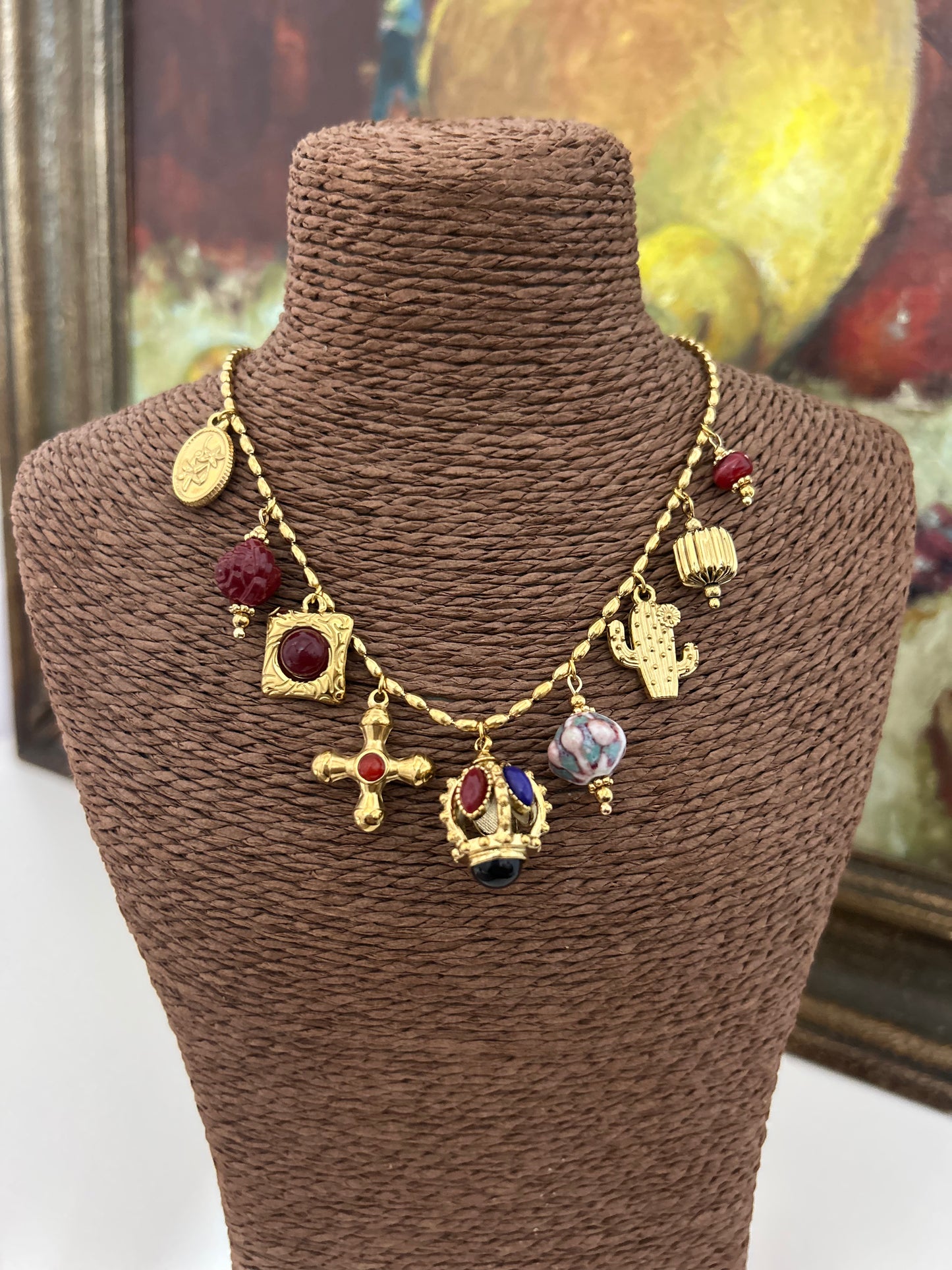 The Altar of Gold Stainless Steel Charm Necklace