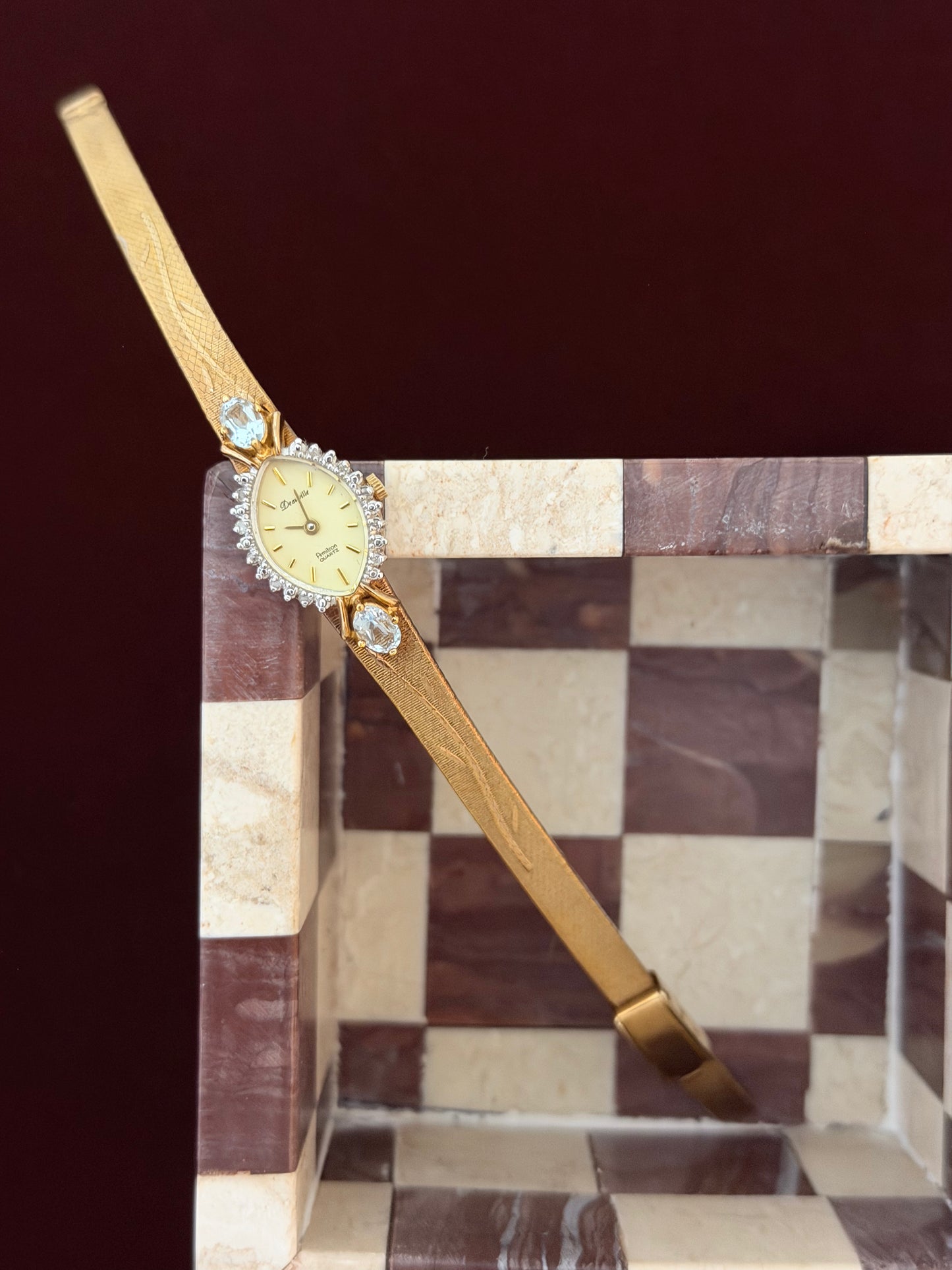 Rare Vintage Deauville Armitron Stone Watch