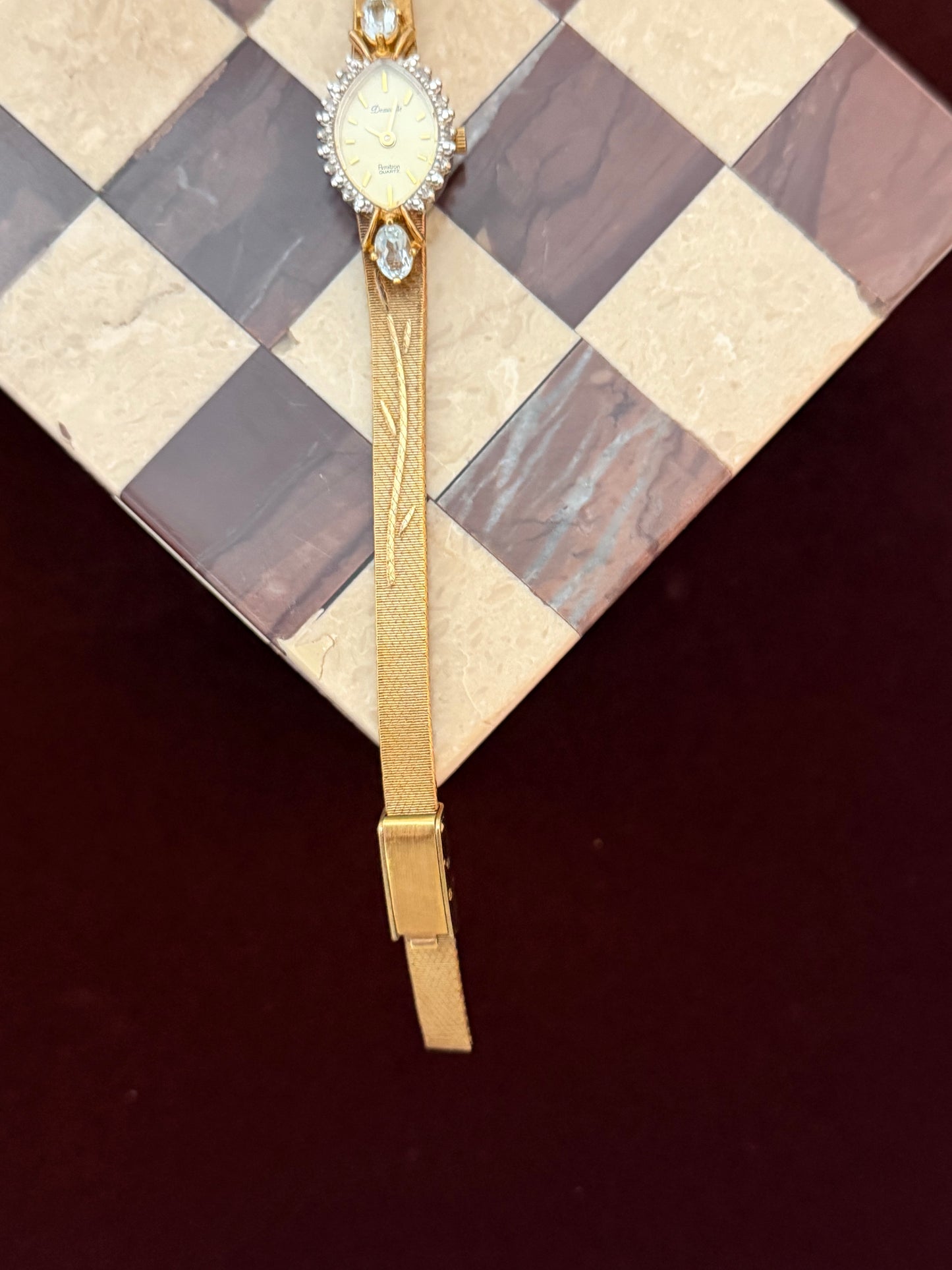 Rare Vintage Deauville Armitron Stone Watch