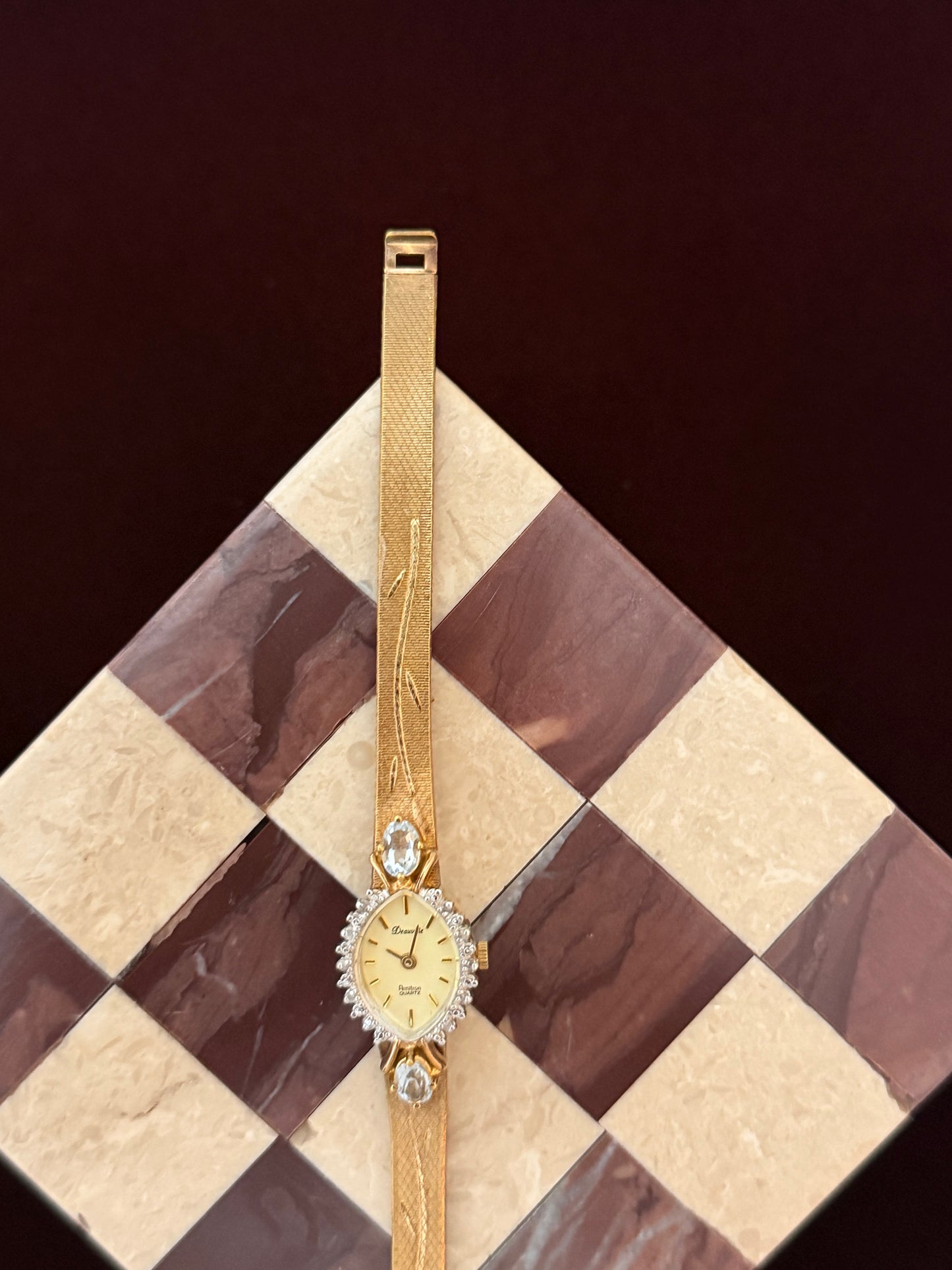 Rare Vintage Deauville Armitron Stone Watch