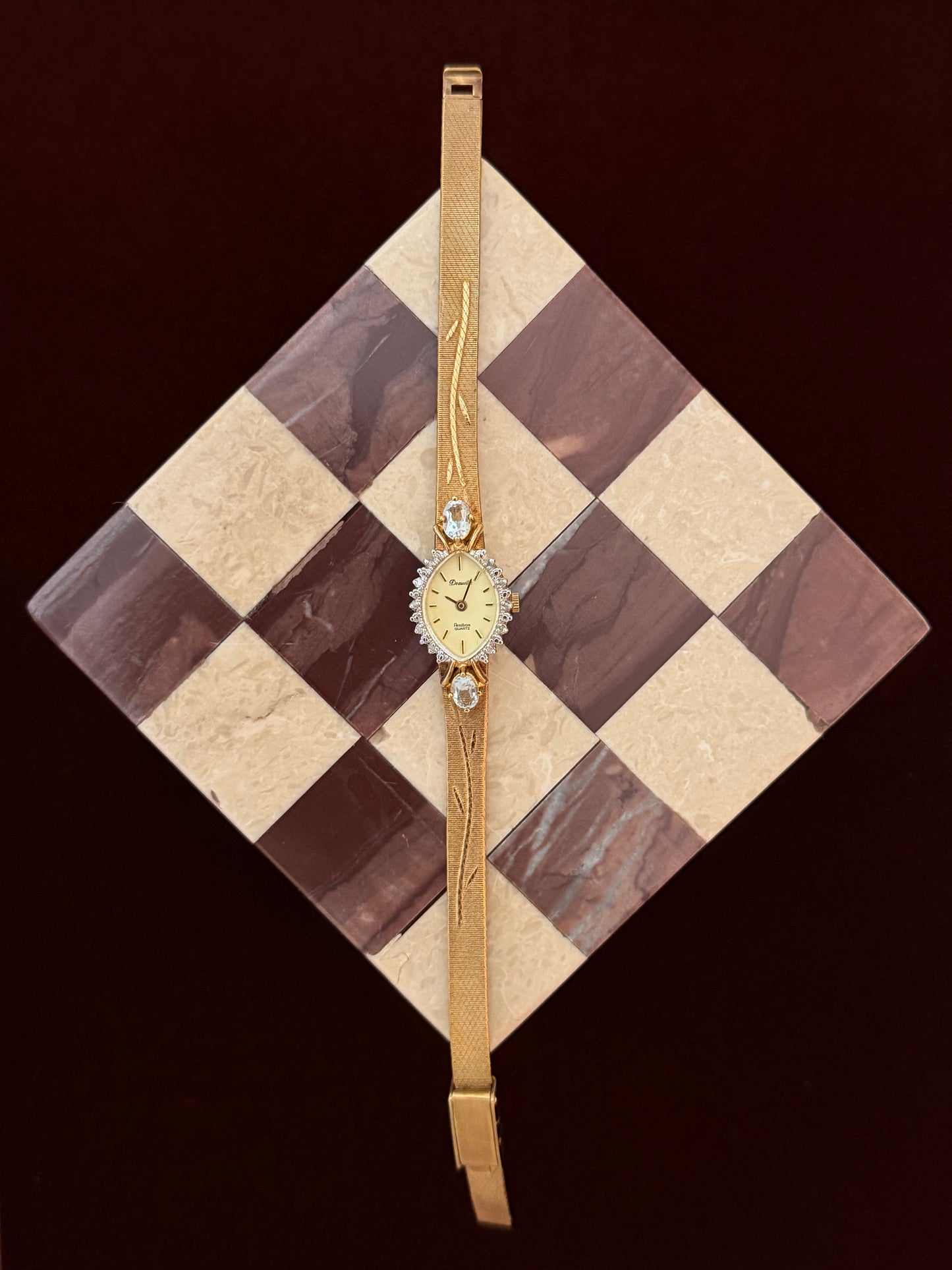 Rare Vintage Deauville Armitron Stone Watch