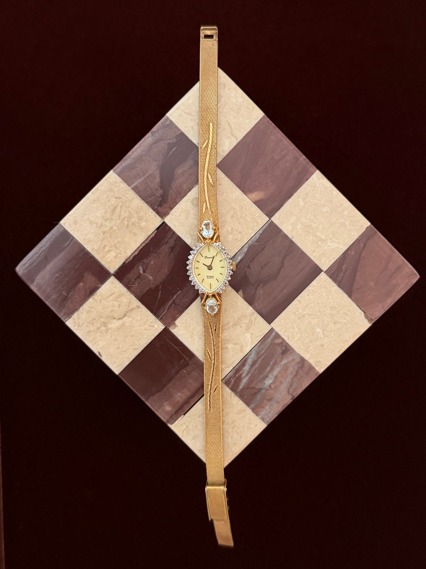 Rare Vintage Deauville Armitron Stone Watch
