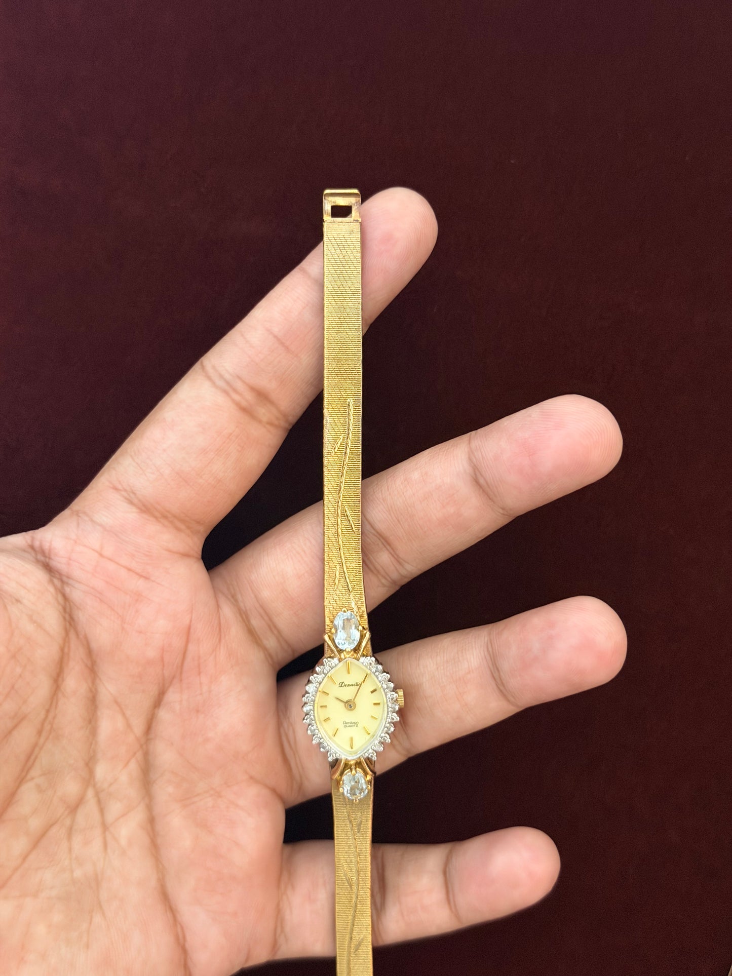 Rare Vintage Deauville Armitron Stone Watch