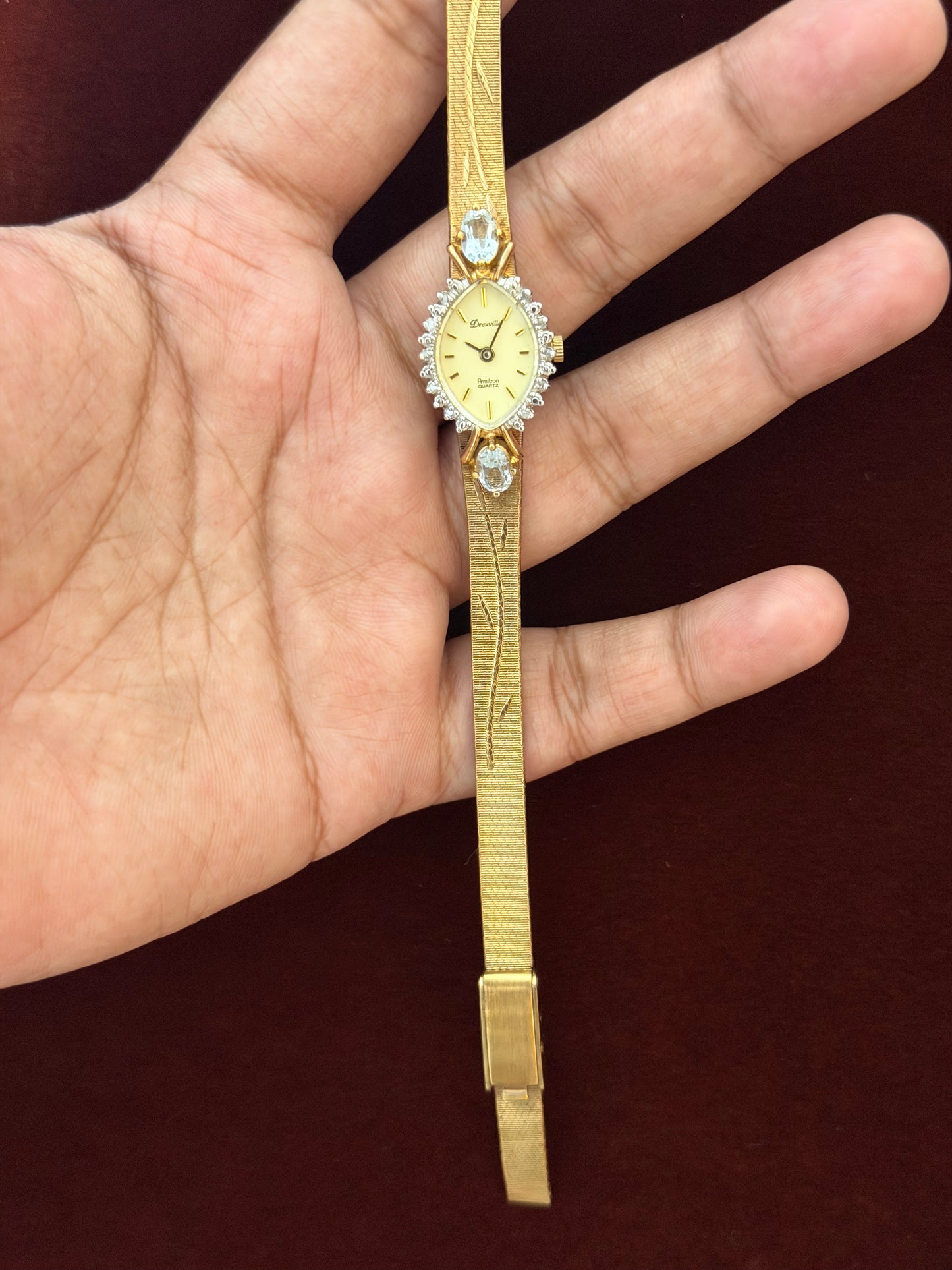 Rare Vintage Deauville Armitron Stone Watch