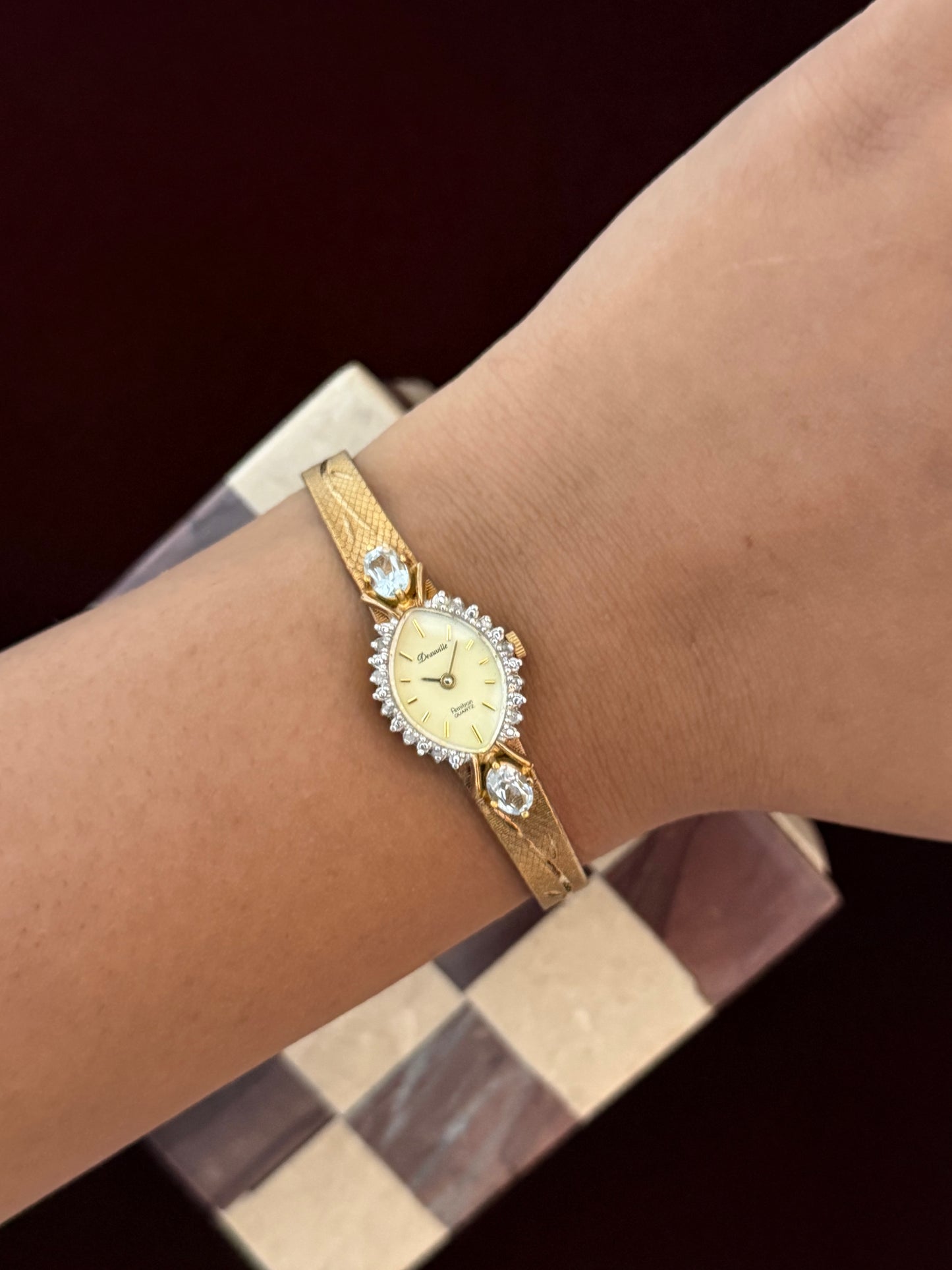Rare Vintage Deauville Armitron Stone Watch