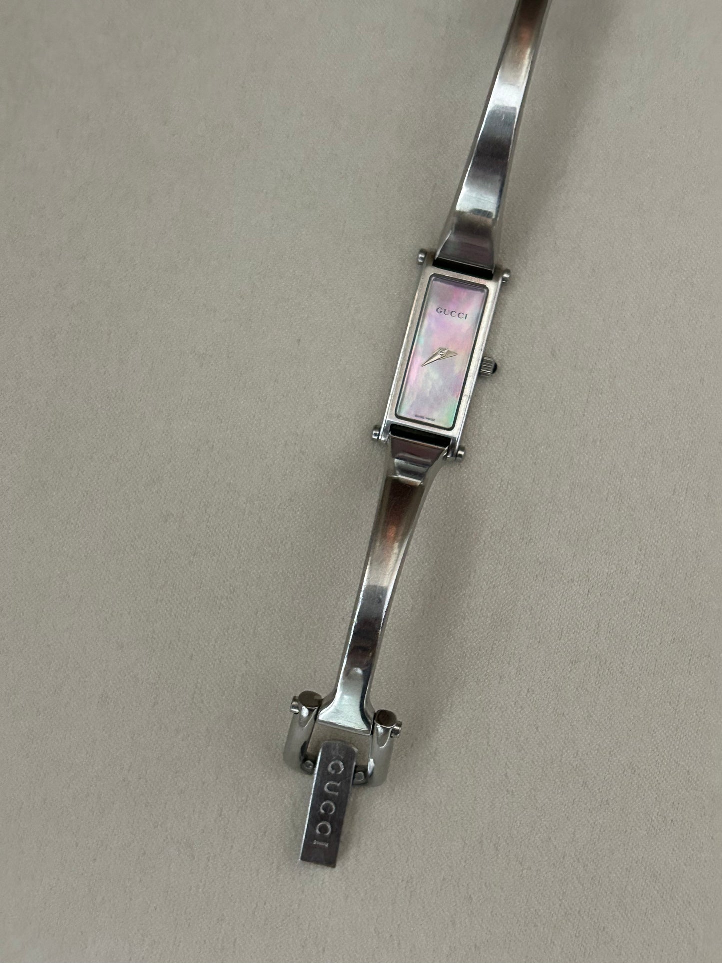 Gucci Pink Mop Dial 1500L Vintage Watch