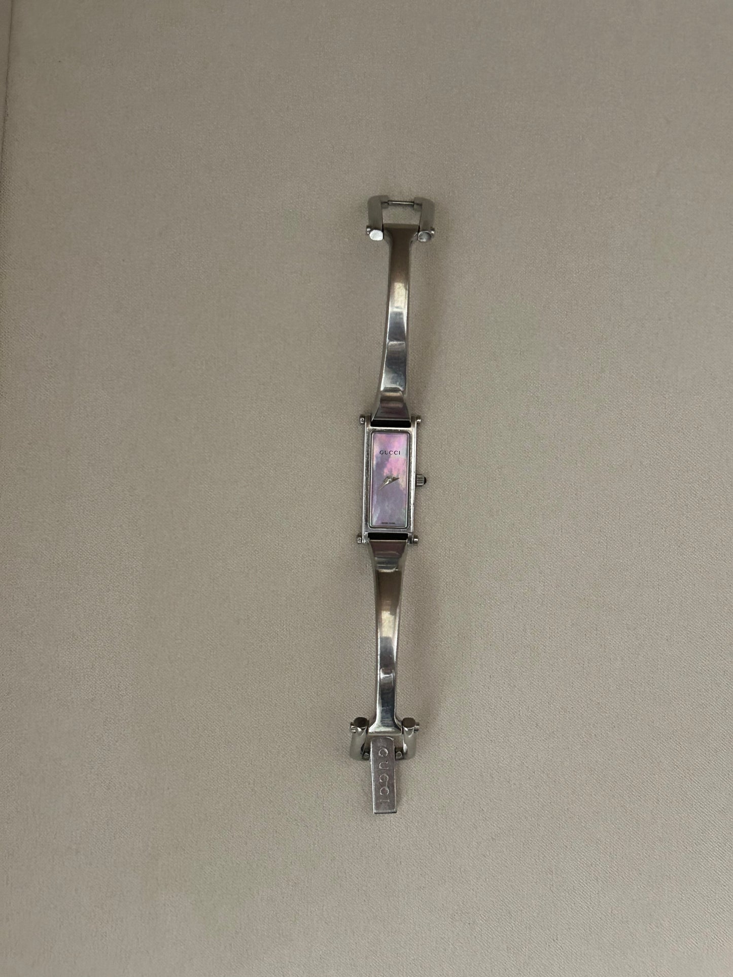 Gucci Pink Mop Dial 1500L Vintage Watch