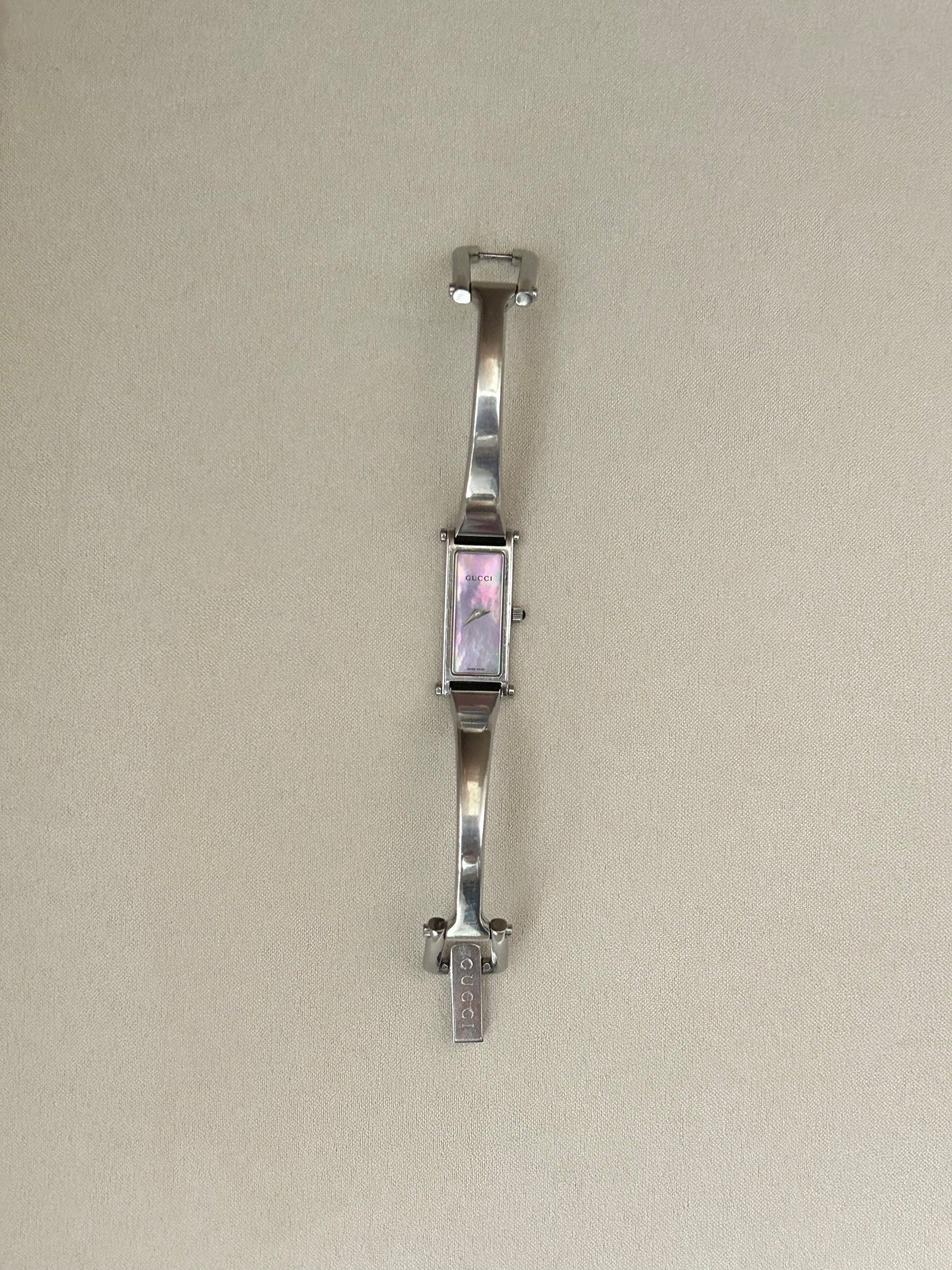 Gucci Pink Mop Dial 1500L Vintage Watch