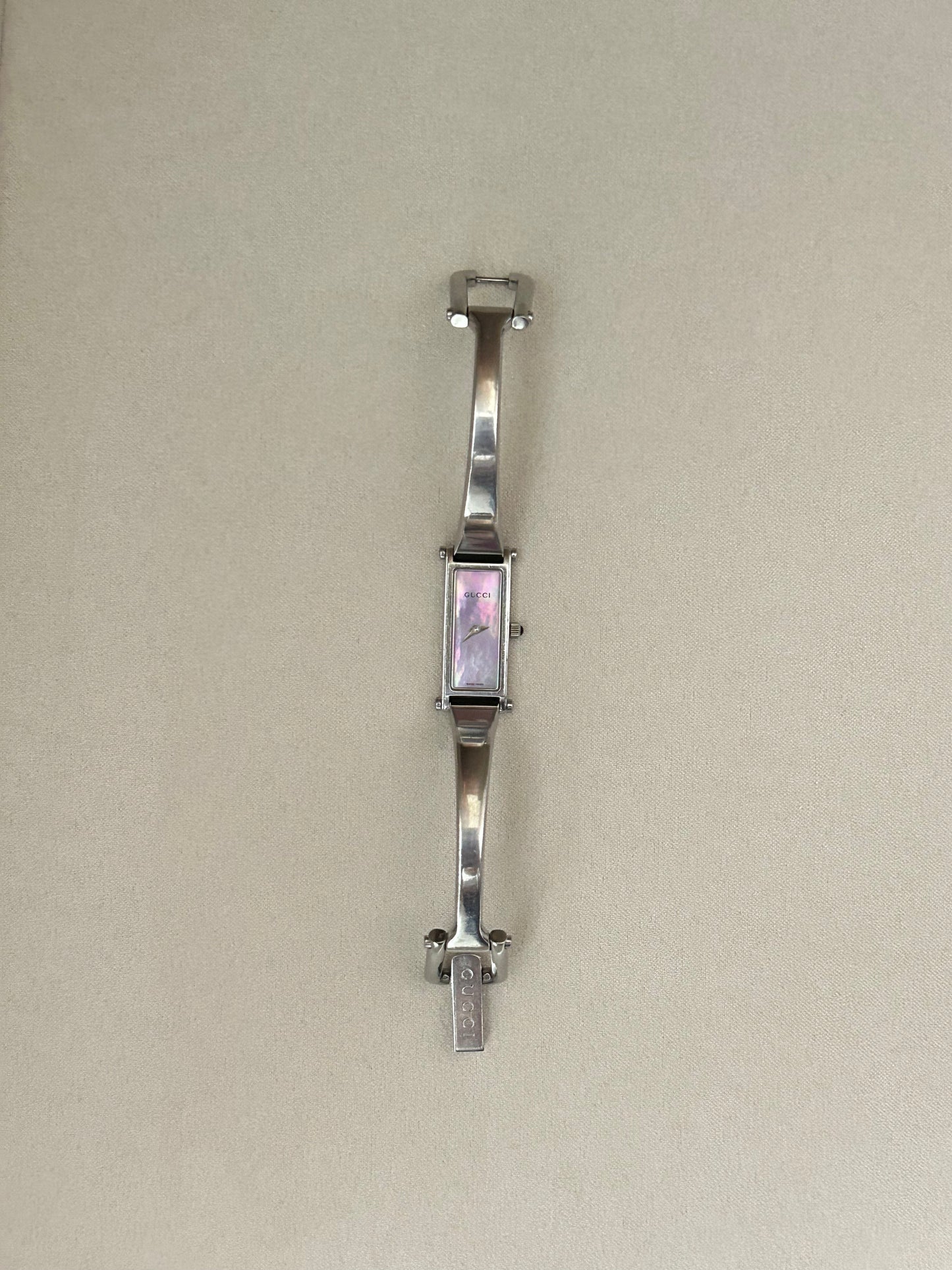 Gucci Pink Mop Dial 1500L Vintage Watch