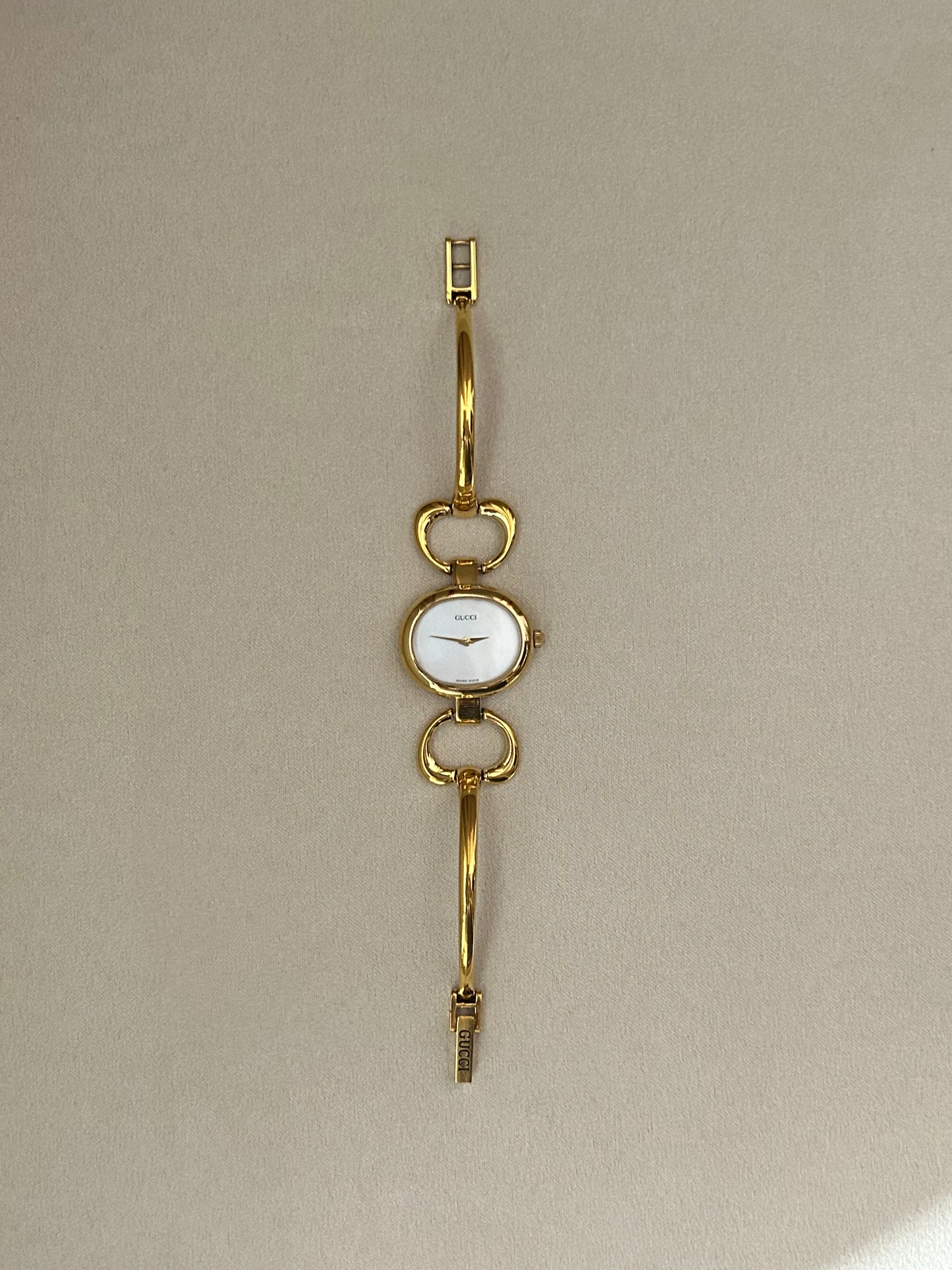 Gucci 1600 Gold Plated Mop Dial Vintage Watch