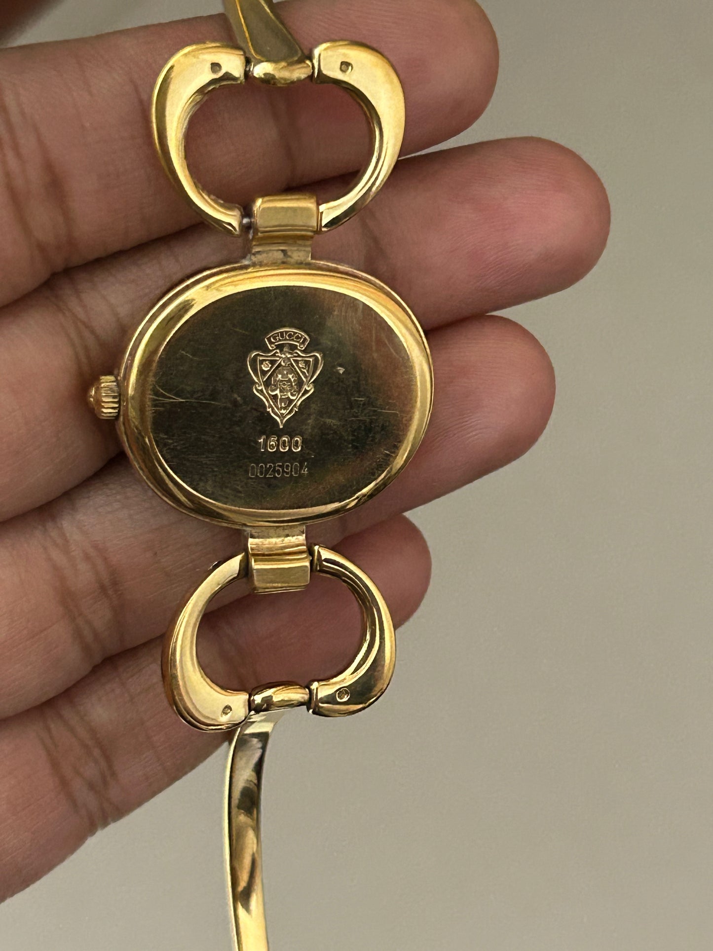 Gucci 1600 Gold Plated Mop Dial Vintage Watch