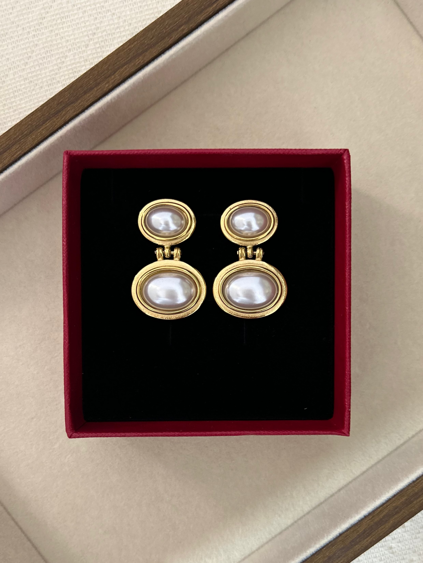 Oval Drop Earrings