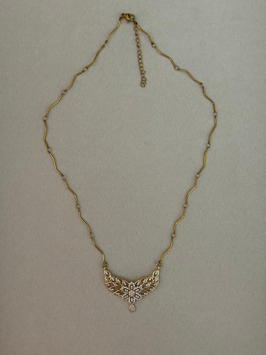 Livia Floral Wing Necklace