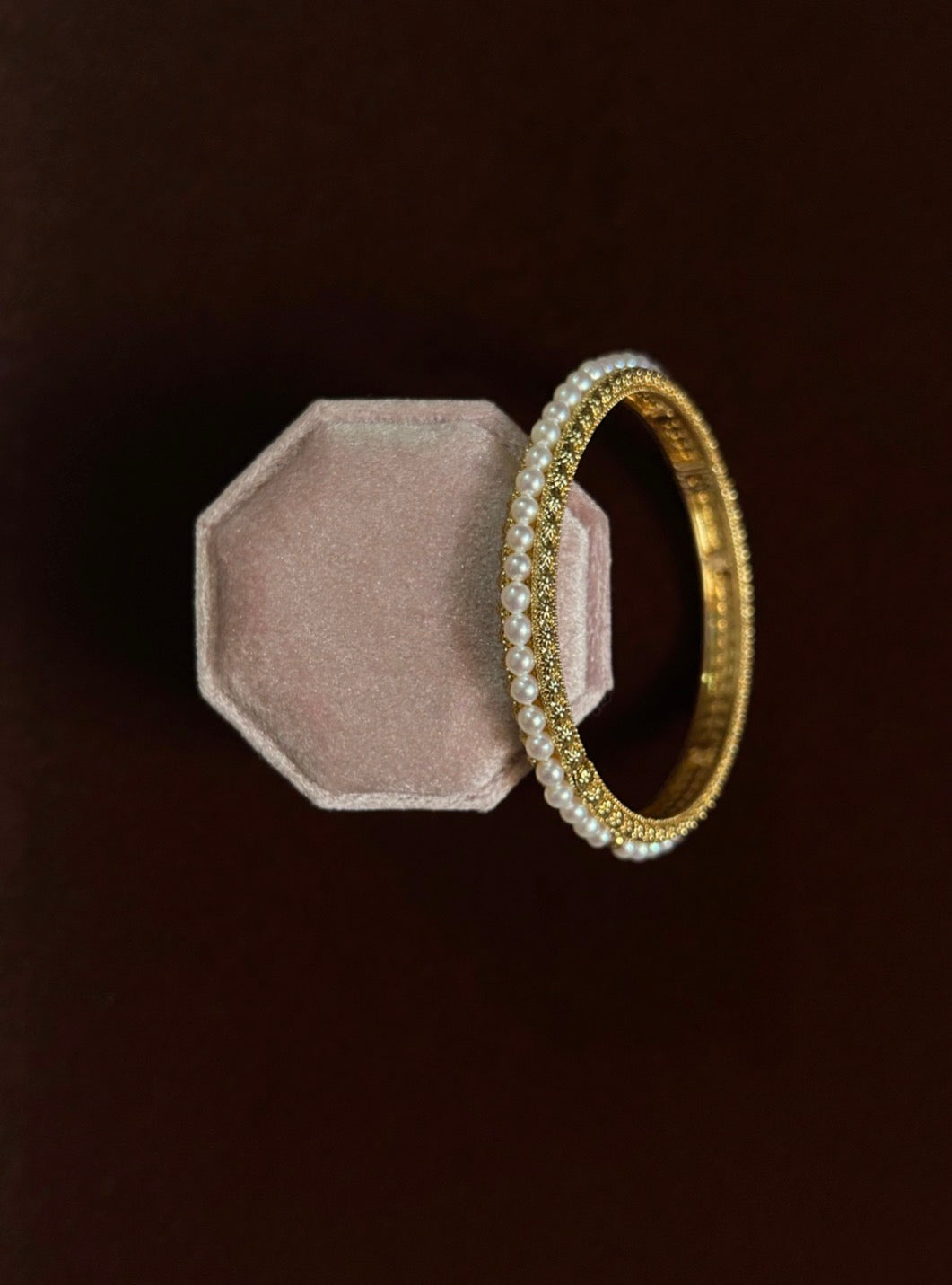 Vintage Muse Pearl Bangle cum Bracelet