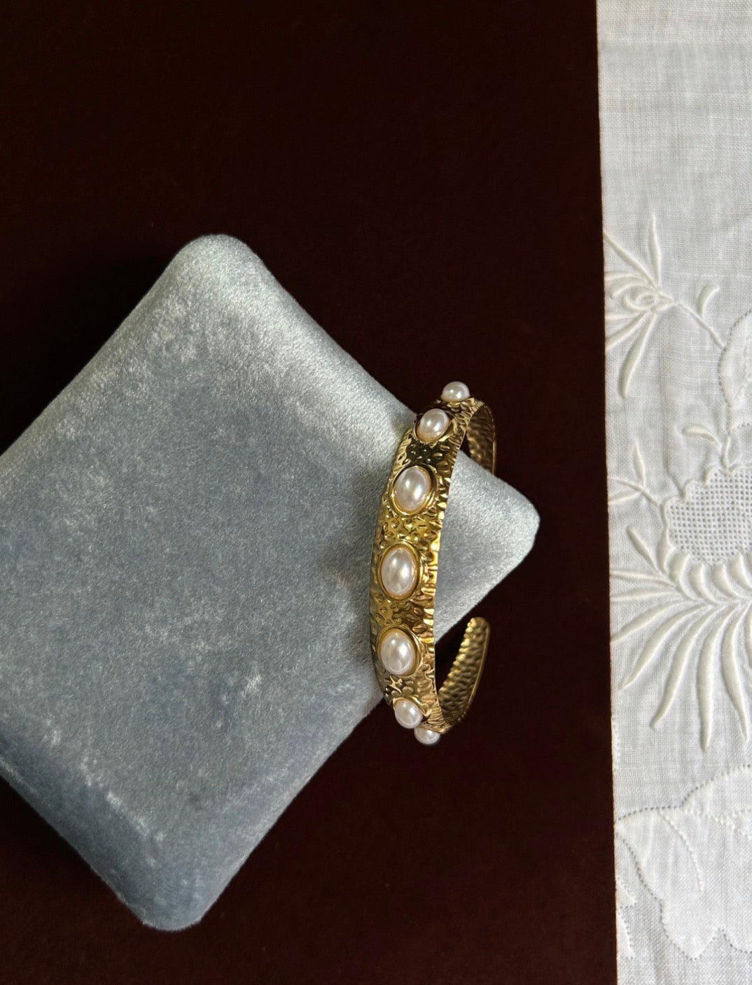 Nerina Pearl Cuff Bracelet