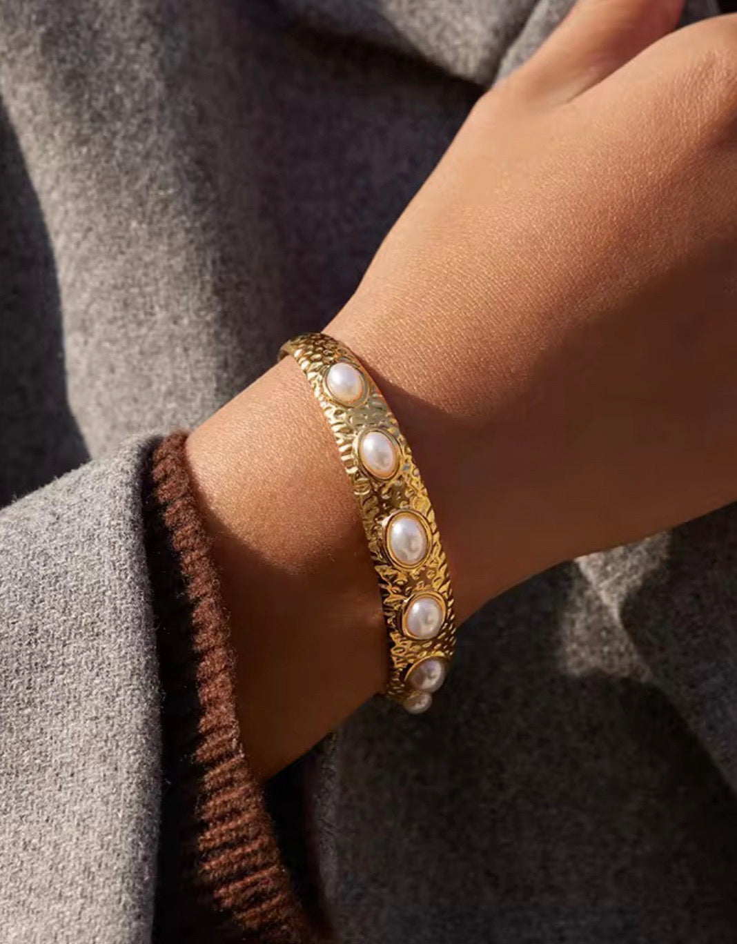 Nerina Pearl Cuff Bracelet