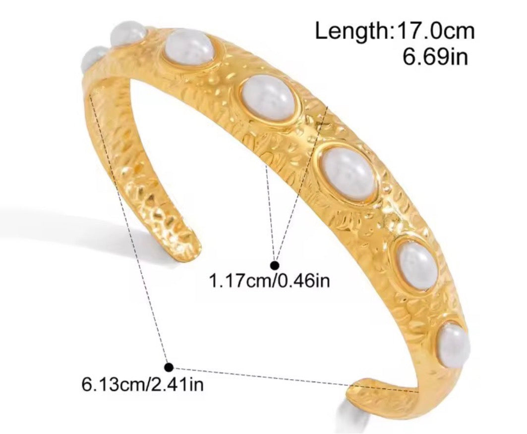 Nerina Pearl Cuff Bracelet