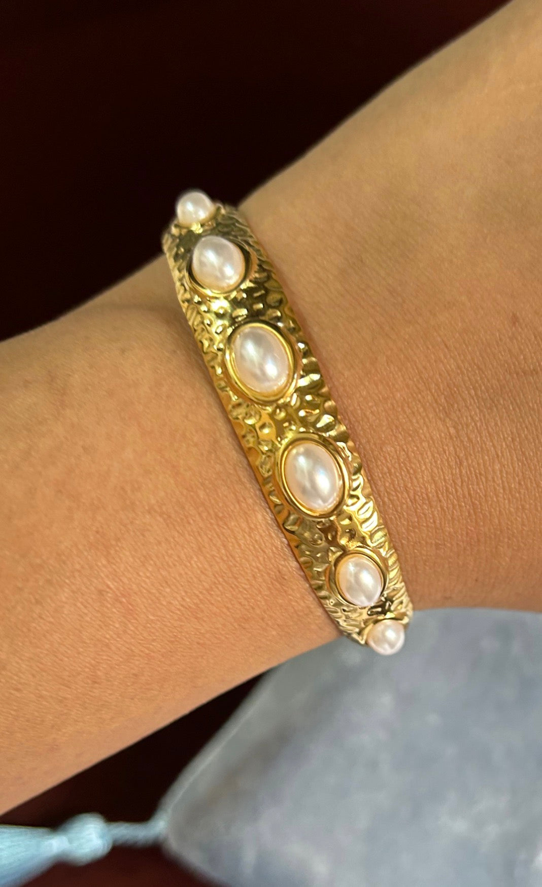 Nerina Pearl Cuff Bracelet