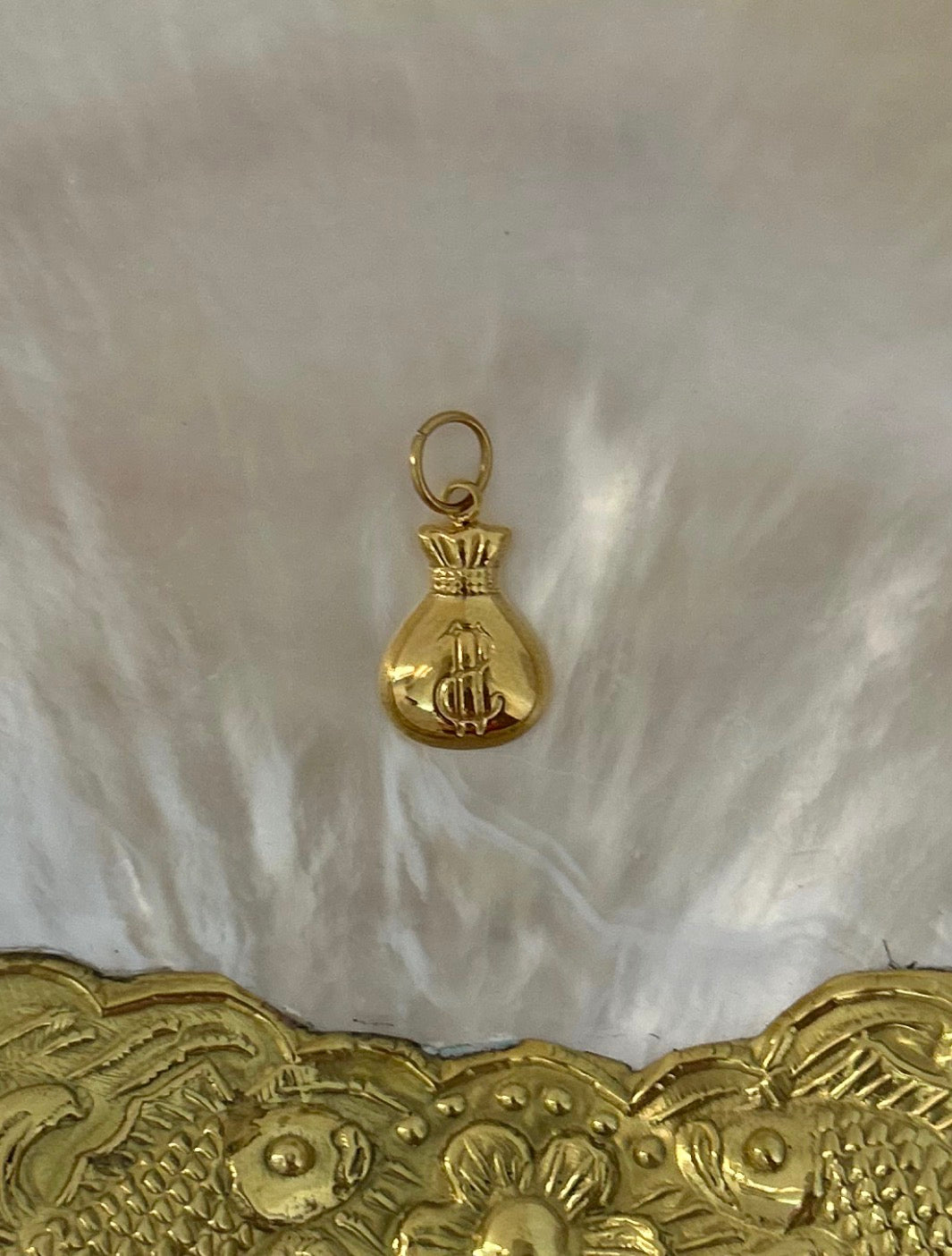 Wealth Gold Plated Stainless Steel Charm