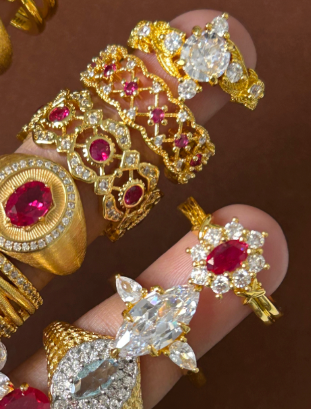 Mirabelle Zirconia Cuff Ring