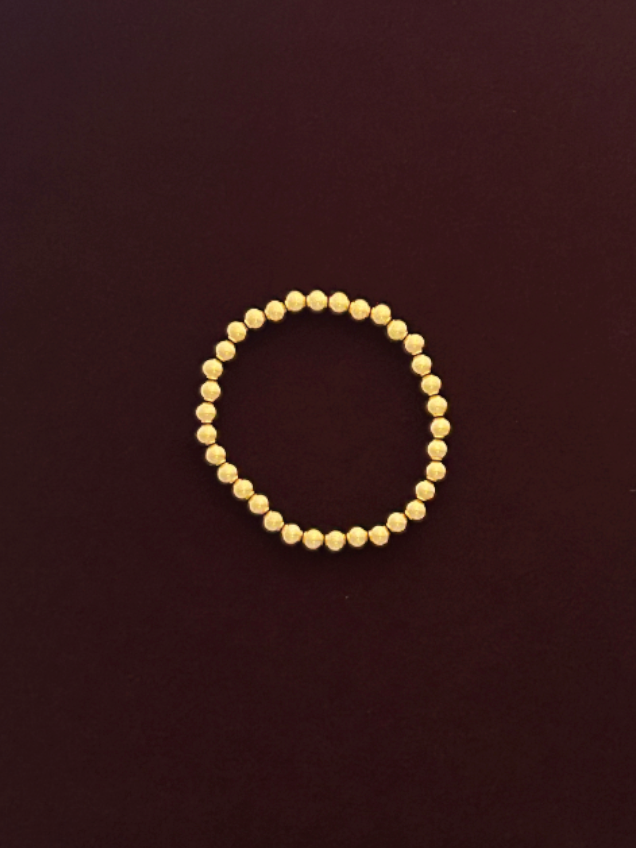 Solace Stainless Steel Beaded Stretchable Bracelet