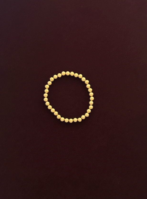 Solace Stainless Steel Beaded Stretchable Bracelet
