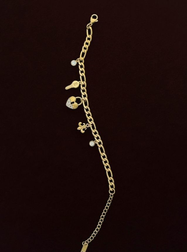 Key To My Heart Charm Bracelet