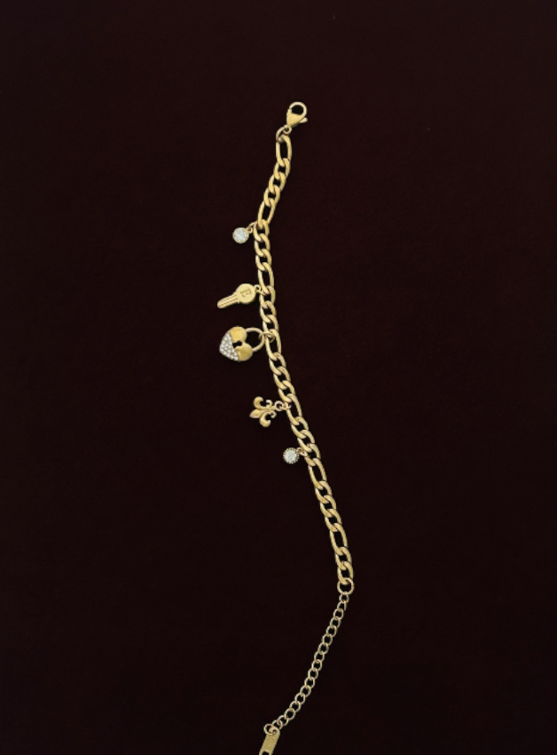 Key To My Heart Charm Bracelet