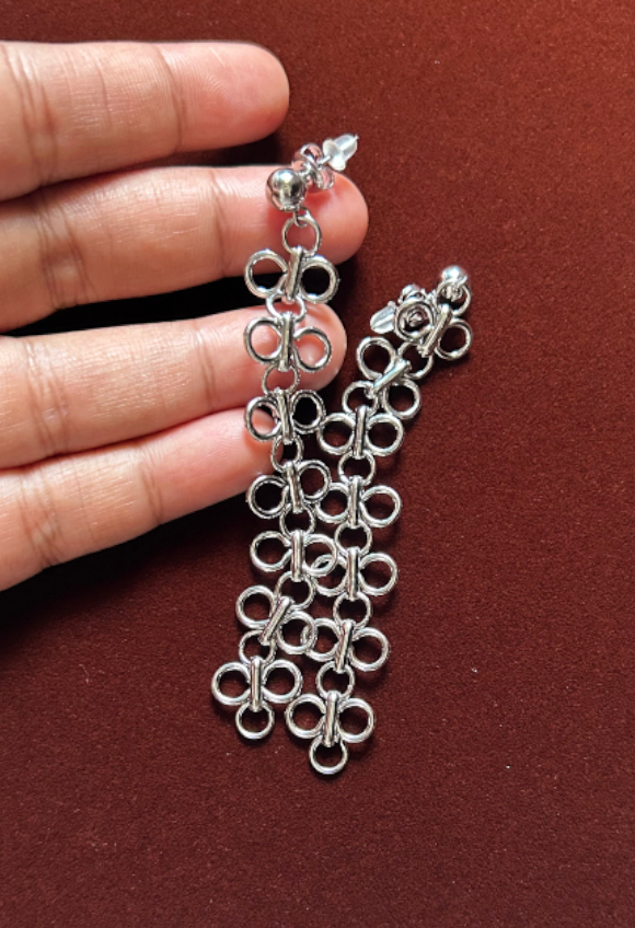 Clover Tassel 304 Stainless Steel Earrings