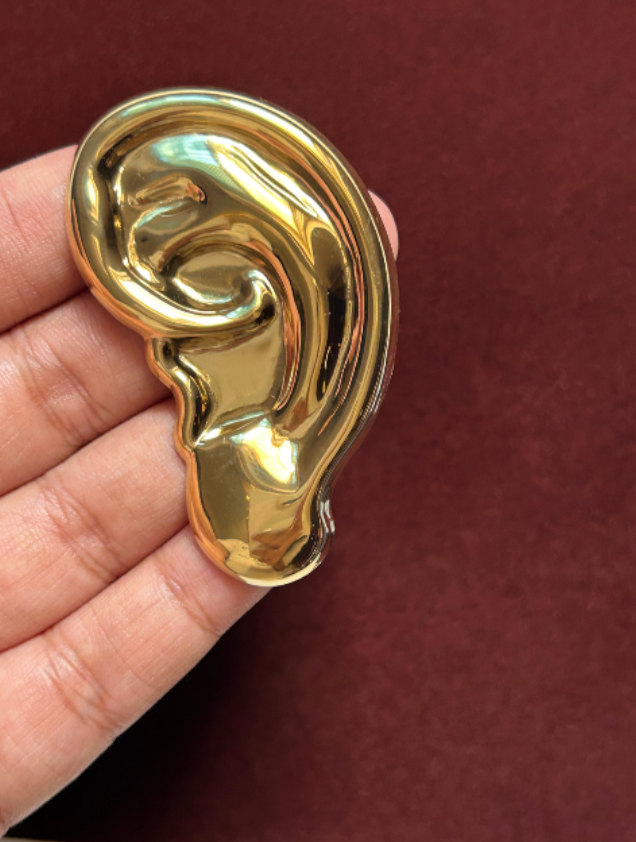 Sculpt Ear Stainless Steel Brooch