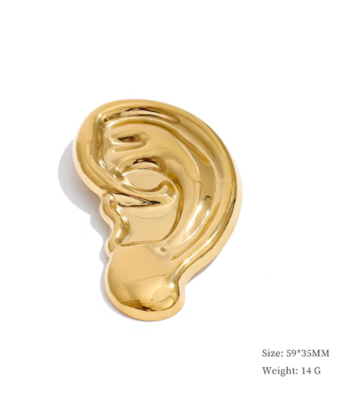 Sculpt Ear Stainless Steel Brooch