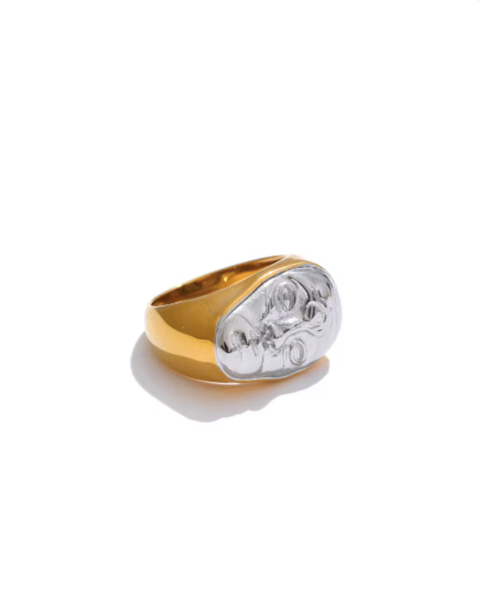 Obscura Face Stainless Steel Ring