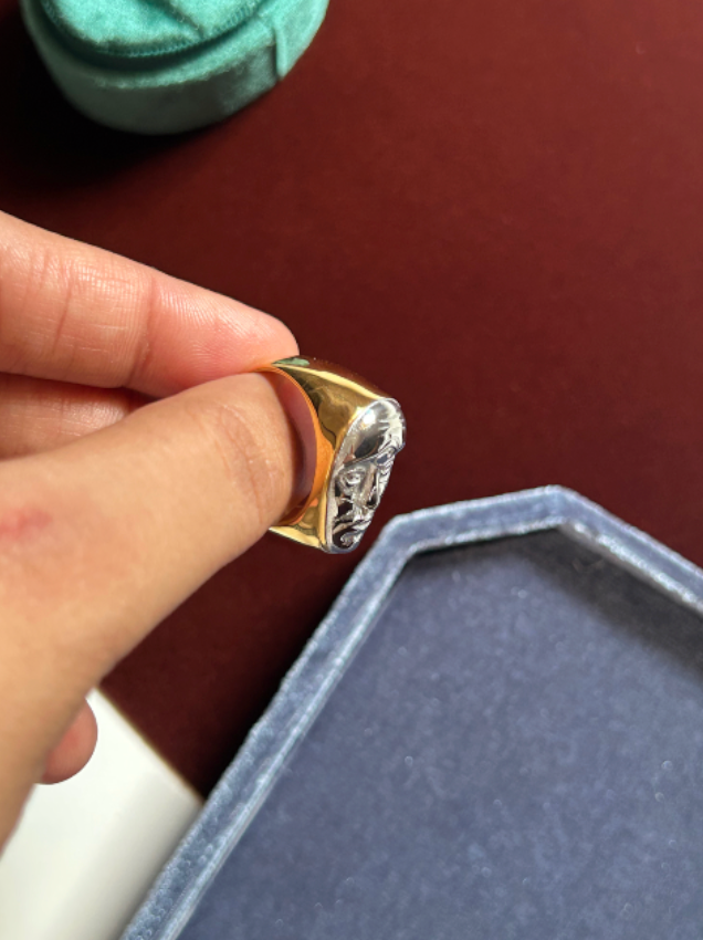 Obscura Face Stainless Steel Ring