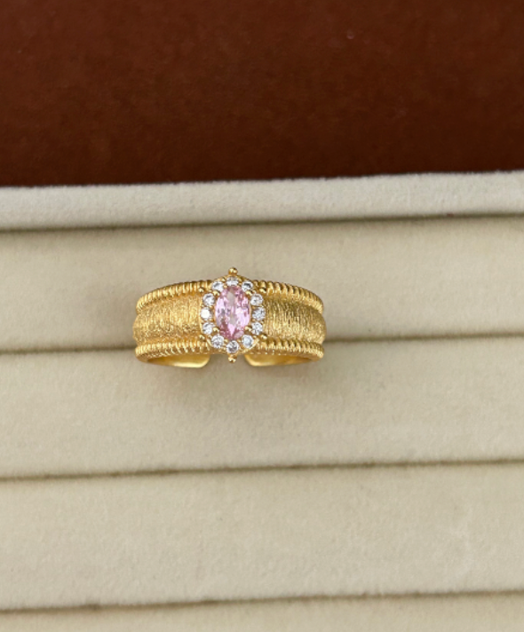 Avira Pink Cuff Ring