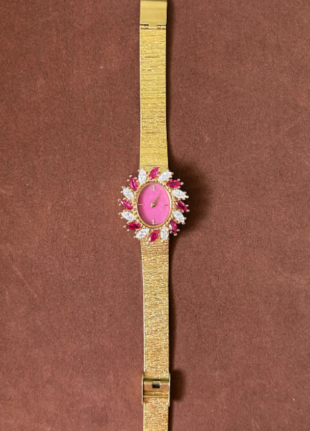 Pink Jade Rosette Watch