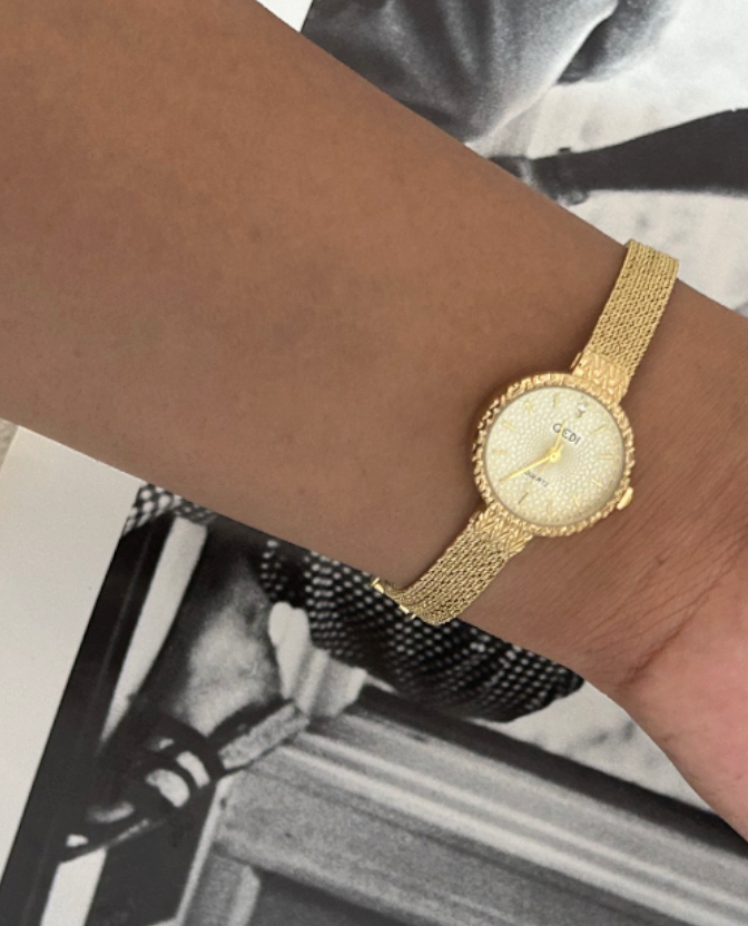 Elise 70s Style Mesh Watch