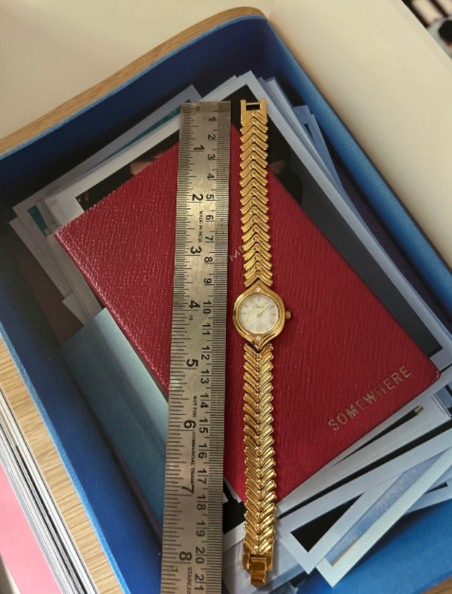 Vintage Italian Style Mop Dial Quartz Watch - Gold