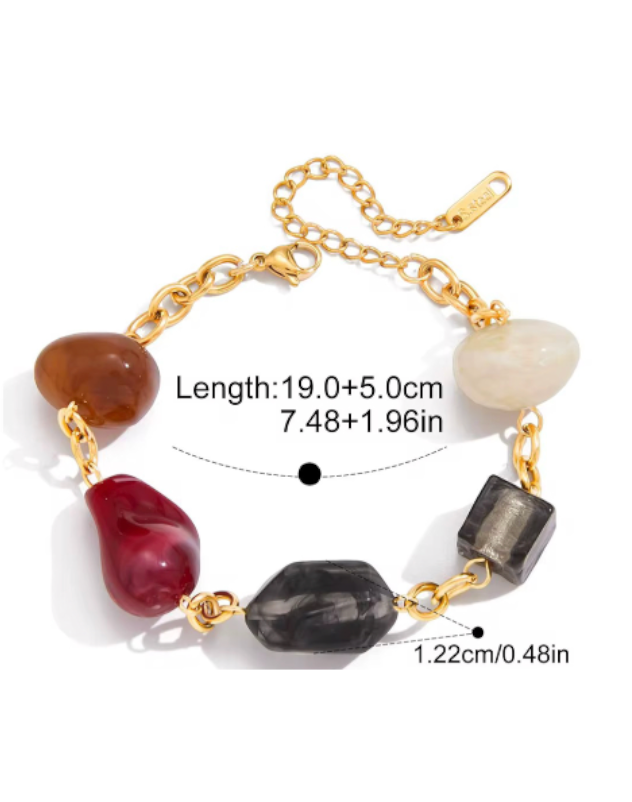 Vintage Style Resin Link Bracelet