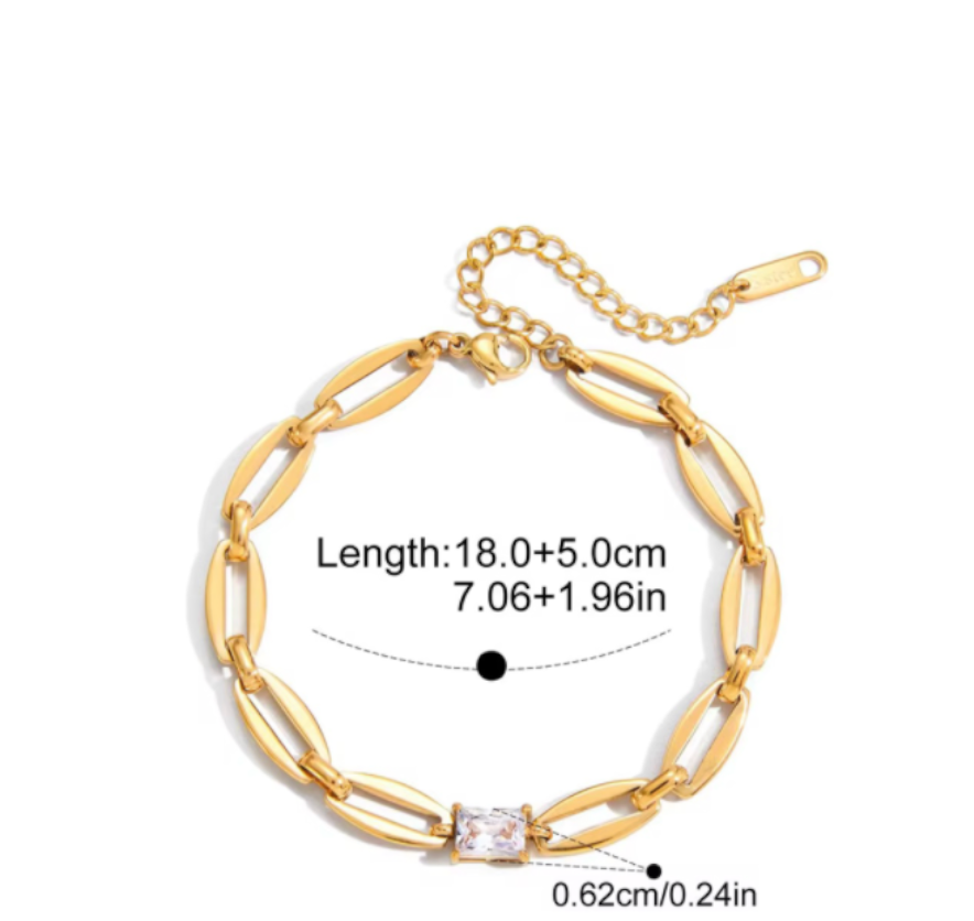 Antonette Zircon Gold Plated Bracelet