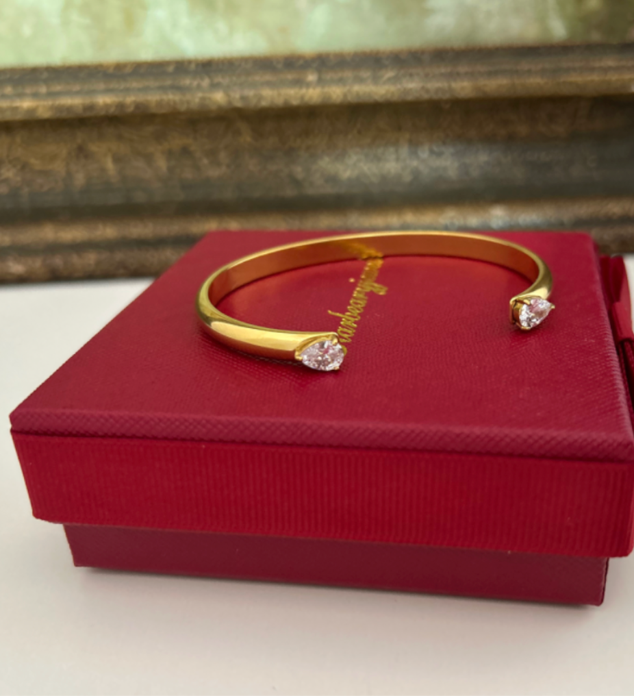 Crystal Crown CZ Stainless Steel Bracelet