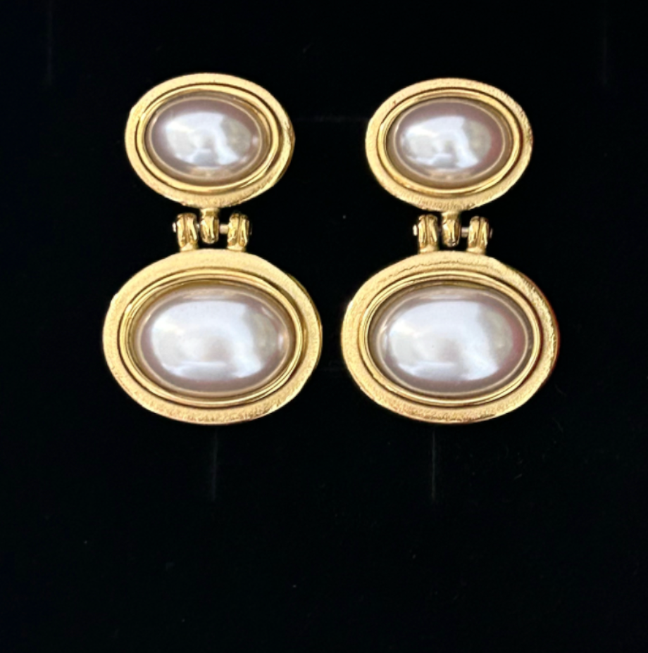 Oval Drop Earrings