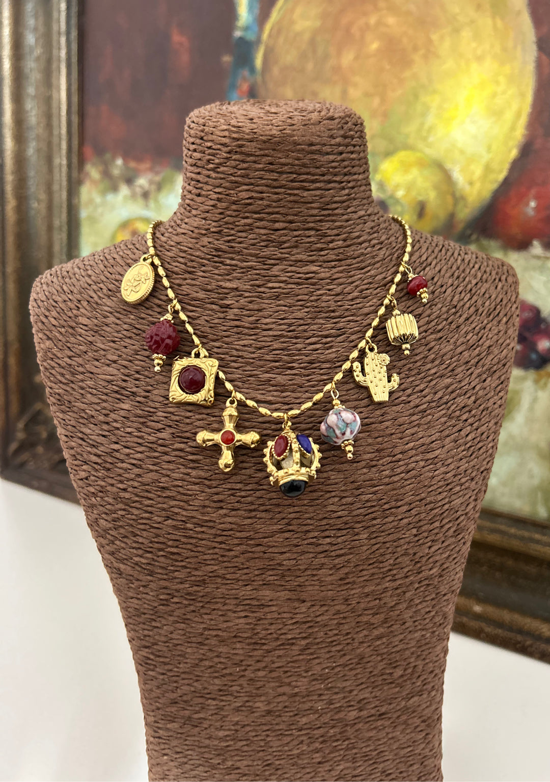 The Altar of Gold Stainless Steel Charm Necklace